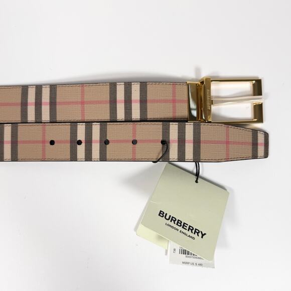 Burberry Louis Check Belt 95 38 - Picture 4 of 5